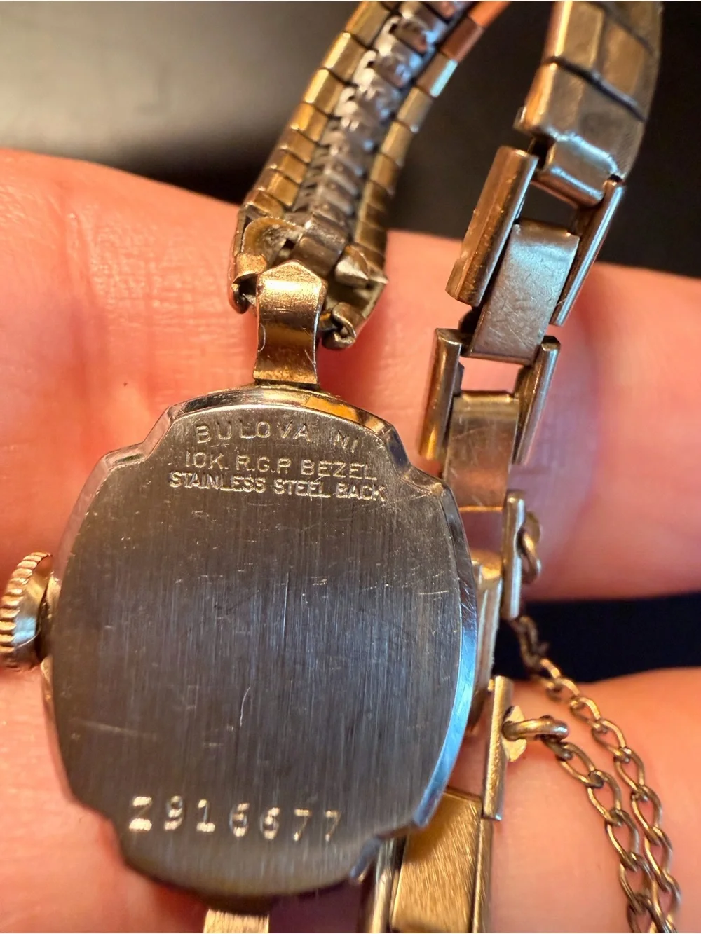 Bulova 10K RGP Bezel+ 10K Plate WHOLE TOP OF THE WATCH ! PEASE Read DESCRIPTION